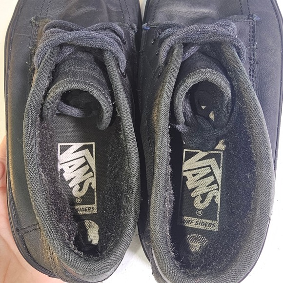 Vans‎ Chukka Low Black Leather Fleece Lined Skate Shoes Men\'s 7 Women\'s 8.5 EUC main image 9